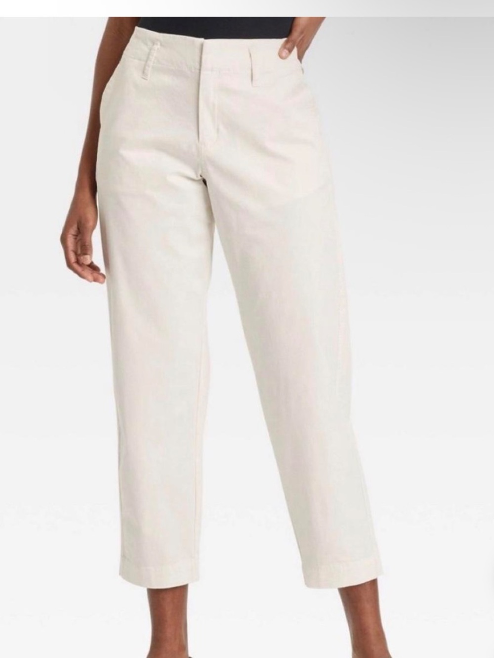A new day NWT 2 R high-rise Cropped off white stretch Straight-Leg Pants